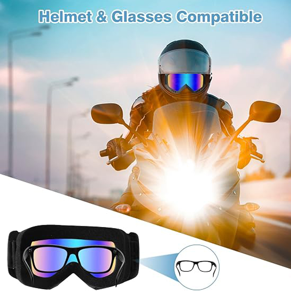 Anti Pollution Mask - Motokros Gözlüğü, Anti-Buhar Kaplamalı, Bisiklet Gözlüğü,